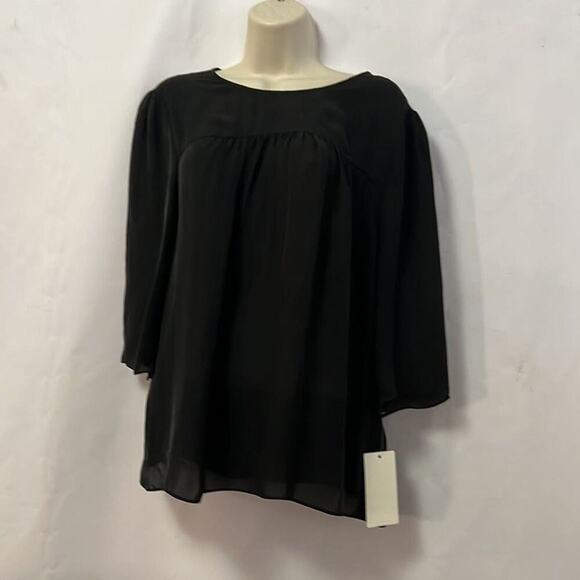 CREATURES OF THE WIND 100% SILK SCOOP NECK BLOUSE SIZE L - Picture 1 of 6